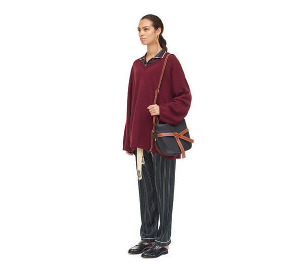 2018-19AW新作 ロエベ スーパーコピー★ロエベ Gate Small Bag Black/Pecan Color